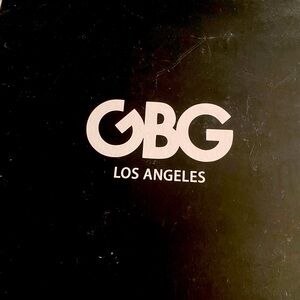 Black GBG Los Angeles sandals.